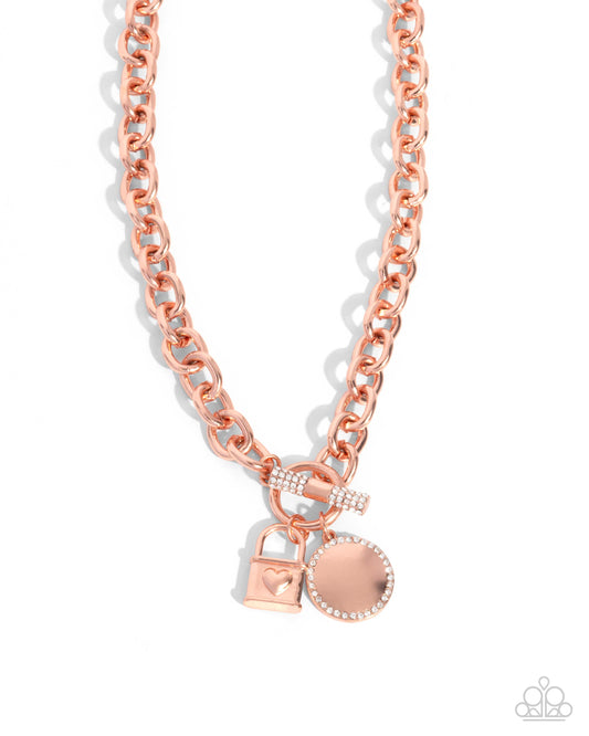 Paparazzi Accessories: Locked Lady - Copper Necklace