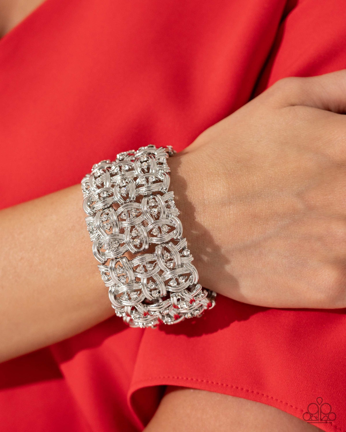 Paparazzi Accessories: Woven Wardrobe - White Bracelet