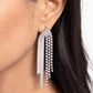 Paparazzi Accessories: Dramatic Downpour - White Earrings