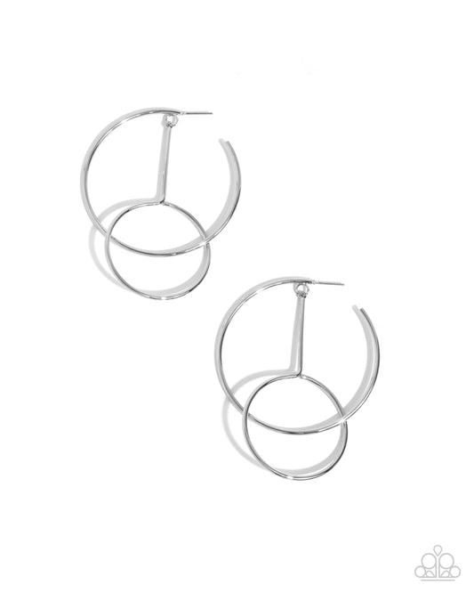 Paparazzi Accessories: Dreaming of Hoops - Silver Earrings