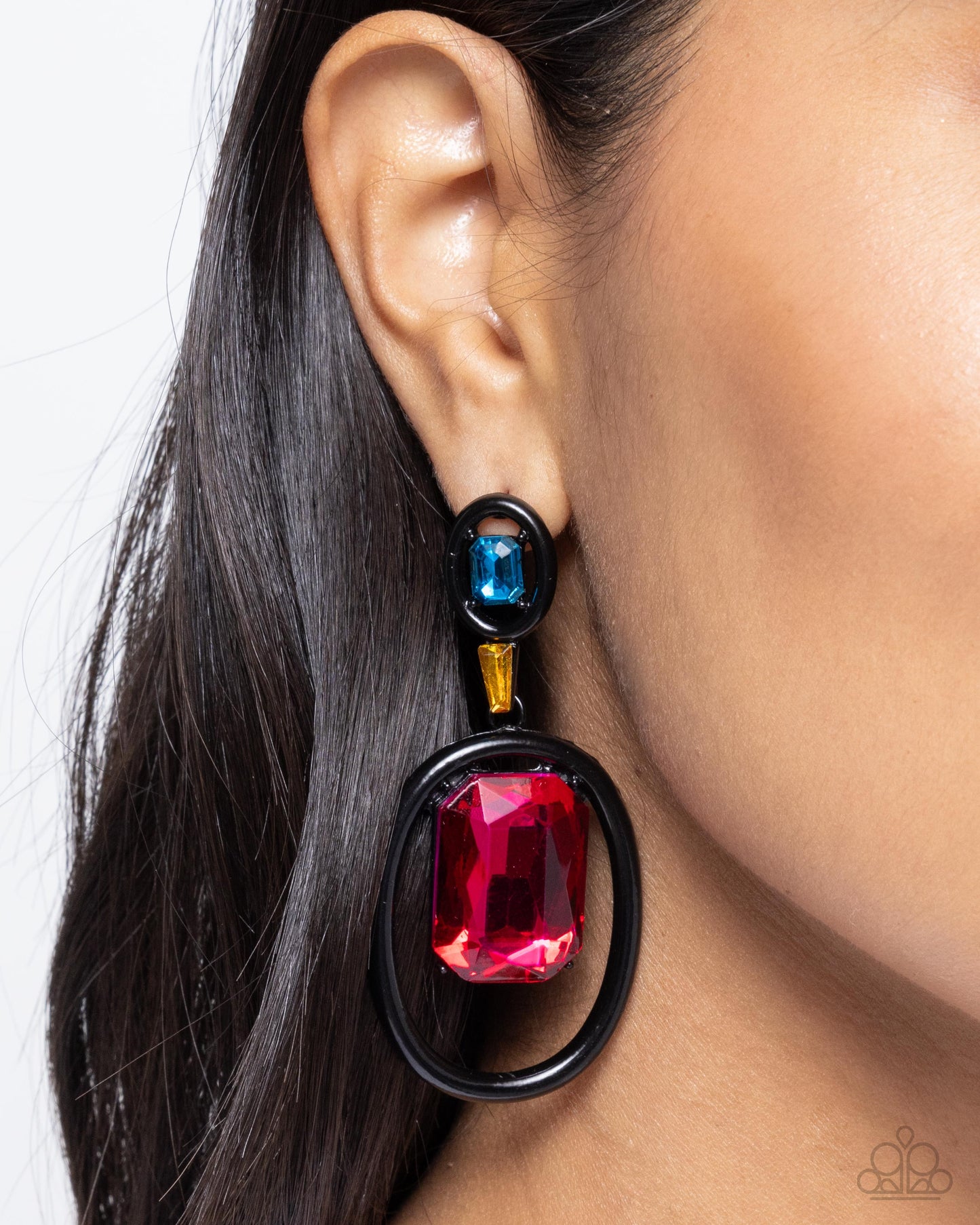 Paparazzi Accessories: Dipped in Dazzle - Black Earrings