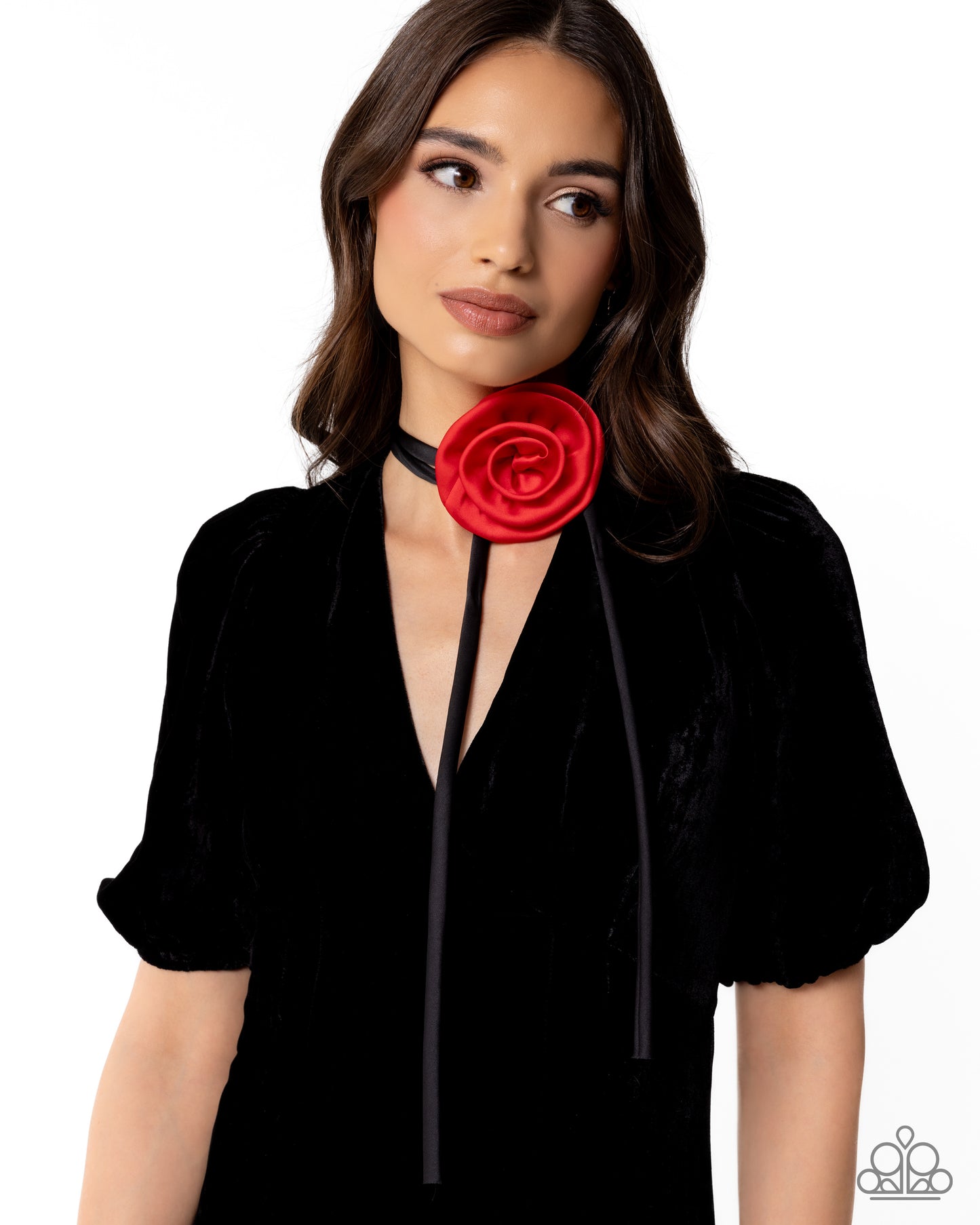 Paparazzi Accessories: Rosette Reality - Red Necklace