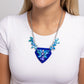 Paparazzi Accessories: Scintillating Shield - Blue Necklace