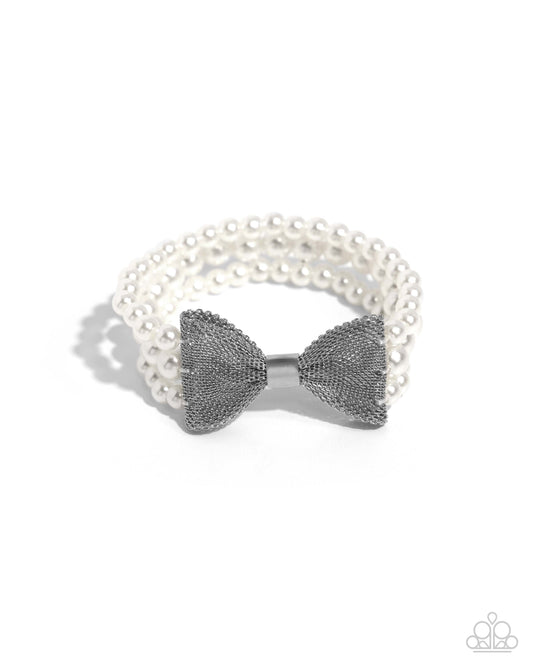 Paparazzi Accessories: Dapper Dialogue - White Bracelet