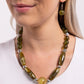 Paparazzi Accessories: Sneaky Swirls - Green Necklace