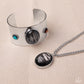 Paparazzi Accessories: Rule the Light - Complete Look Blue/Black Necklace Set
