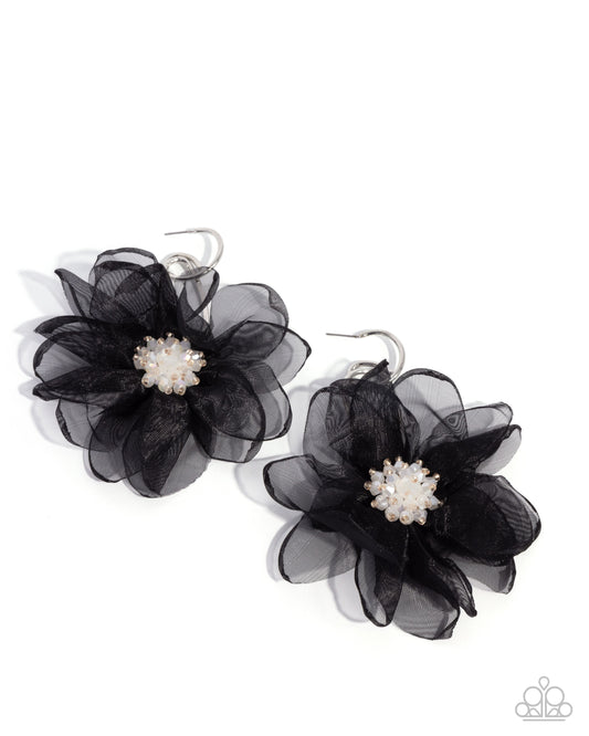 Paparazzi Accessories: Cosmopolitan Chiffon - Black Earrings
