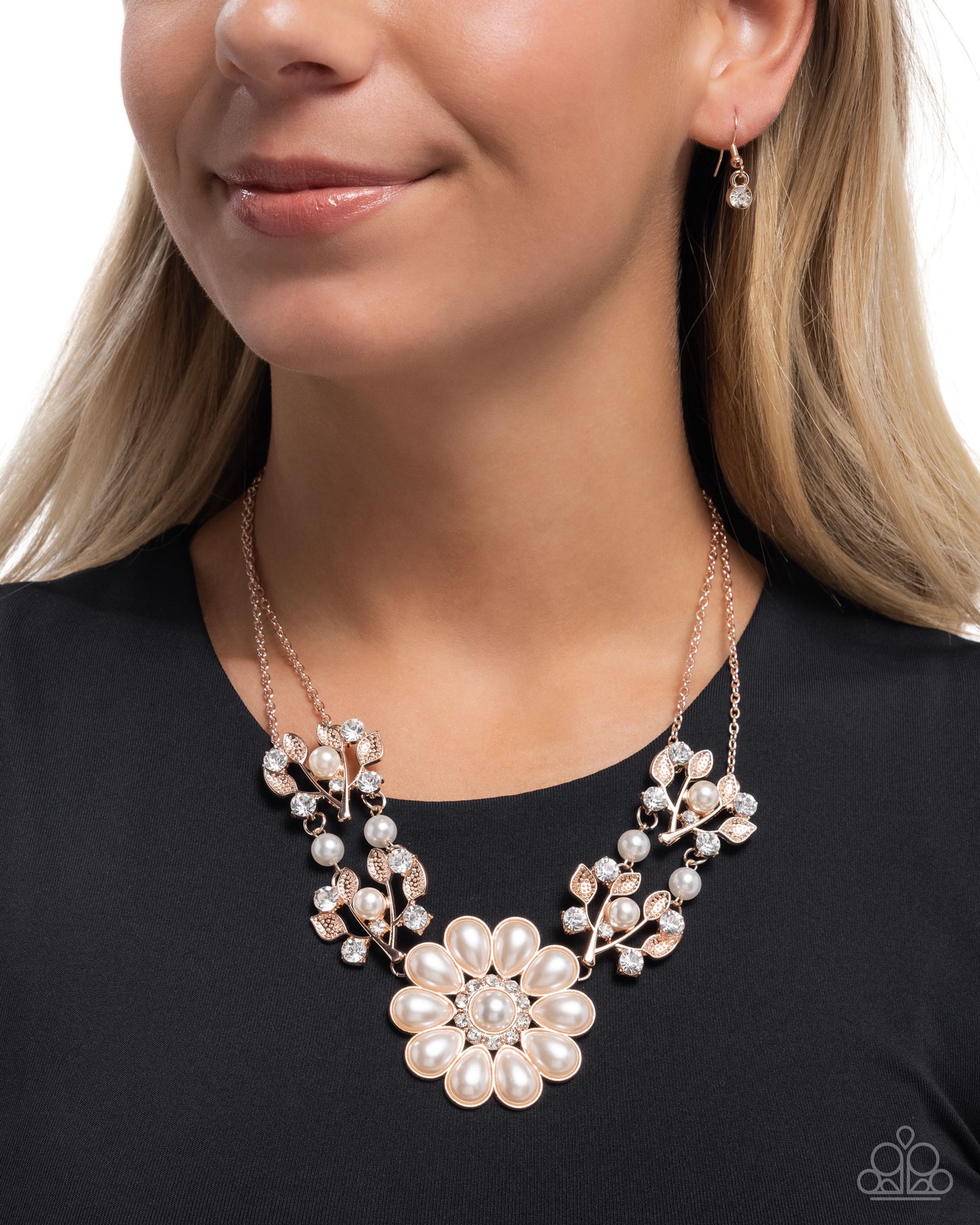 Paparazzi Accessories: Sprouting Shimmer - Rose Gold Necklace