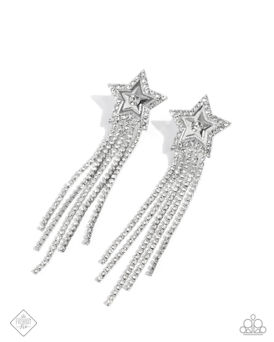 Paparazzi Accessories: Currently Cosmic - White Earrings