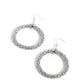 Paparazzi Accessories: Breathtaking Beacon - White Earrings April LOP 25