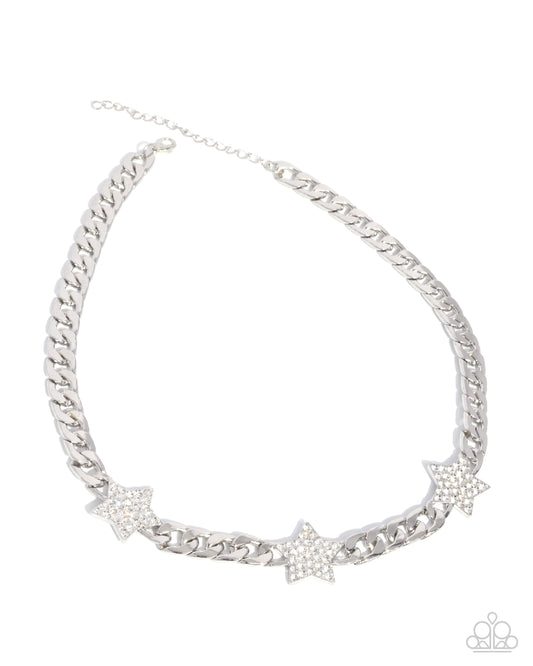Paparazzi Accessories: Uncle Sam Stars - White Necklace