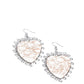 Paparazzi Accessories:Dazzling Damsel - White Earrings