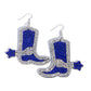 Paparazzi Accessories: Benevolent Boot - Blue Earrings