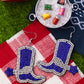 Paparazzi Accessories: Benevolent Boot - Blue Earrings