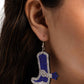 Paparazzi Accessories: Benevolent Boot - Blue Earrings