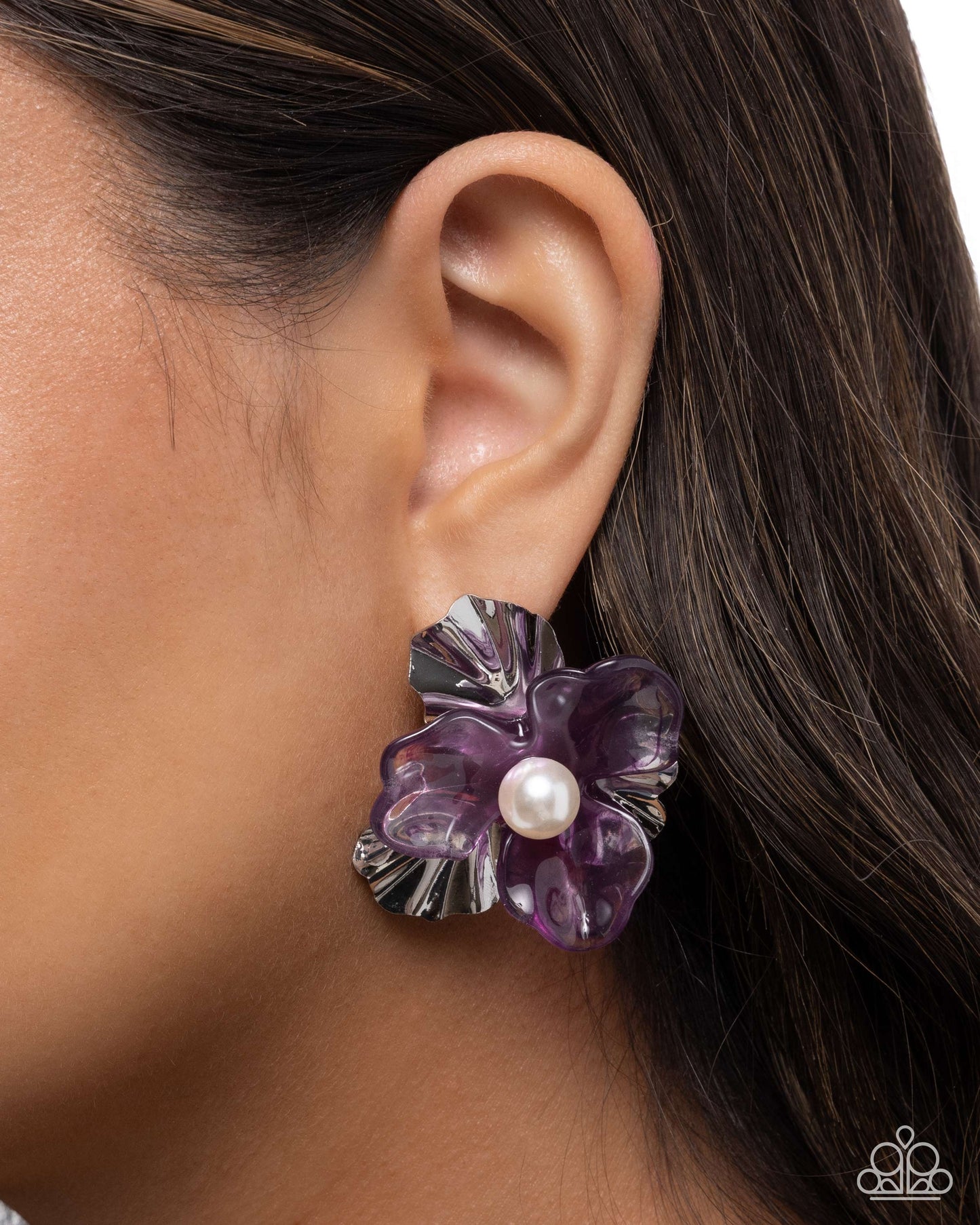 Paparazzi Accessories: Frank Flowers - Purple Earrings