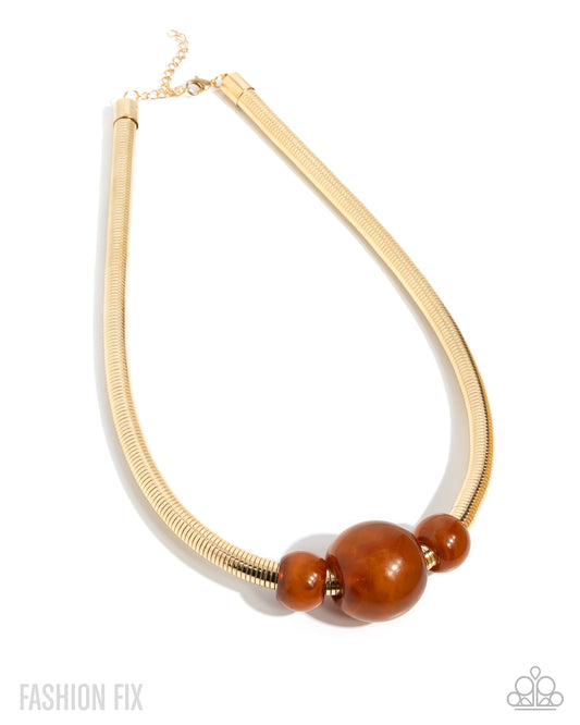 Paparazzi Accessories: Sleek Shift - Gold Necklace