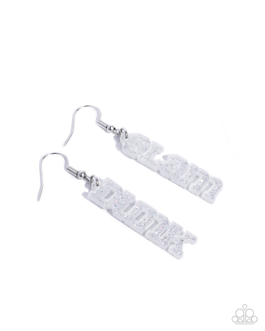 Paparazzi Accessories: Slam Dunk Statement - Silver Earrings