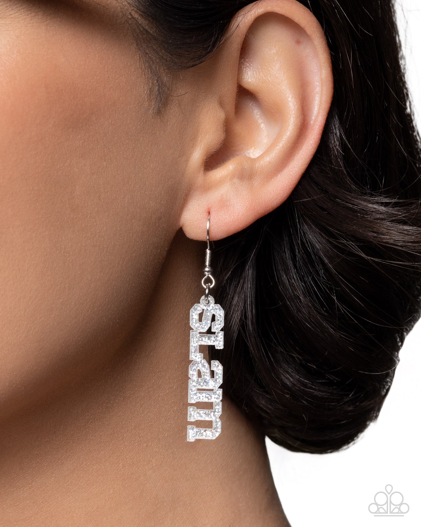 Paparazzi Accessories: Slam Dunk Statement - Silver Earrings