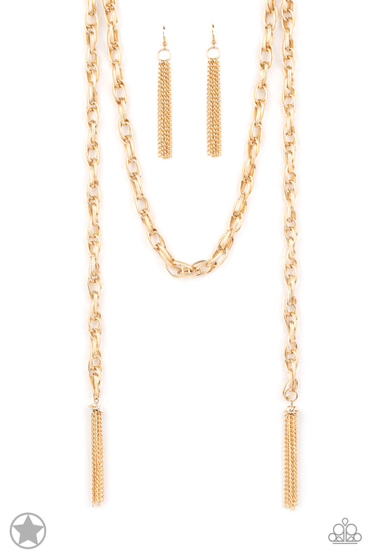 Paparazzi Accessories: SCARFed for Attention - Gold Necklace