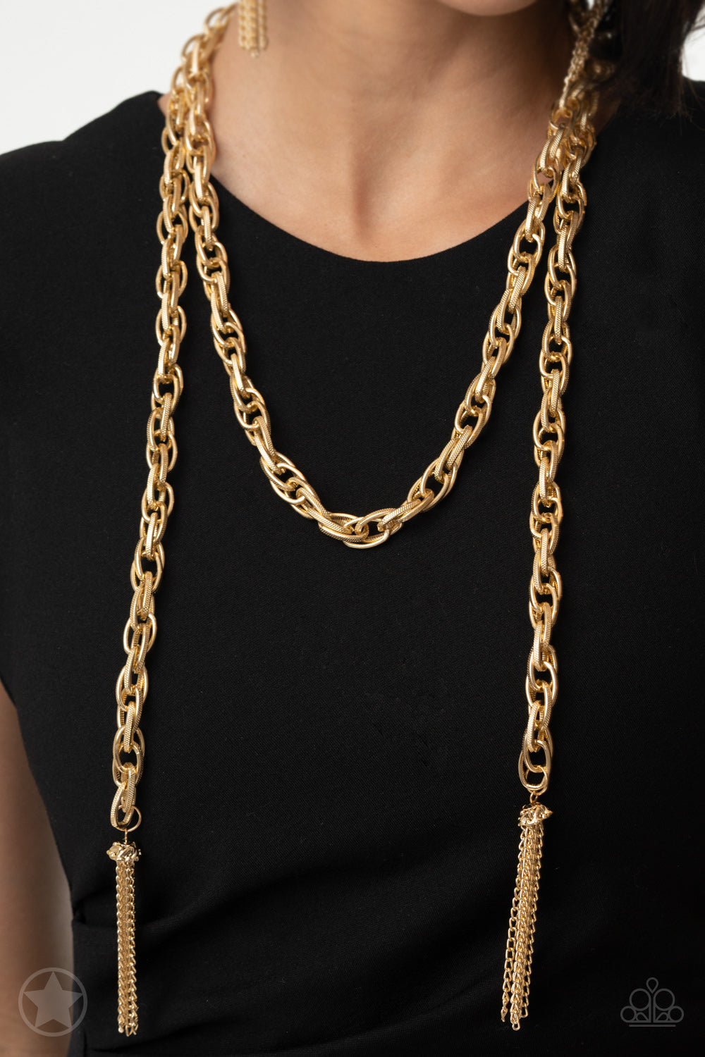 Paparazzi Accessories: SCARFed for Attention - Gold Necklace