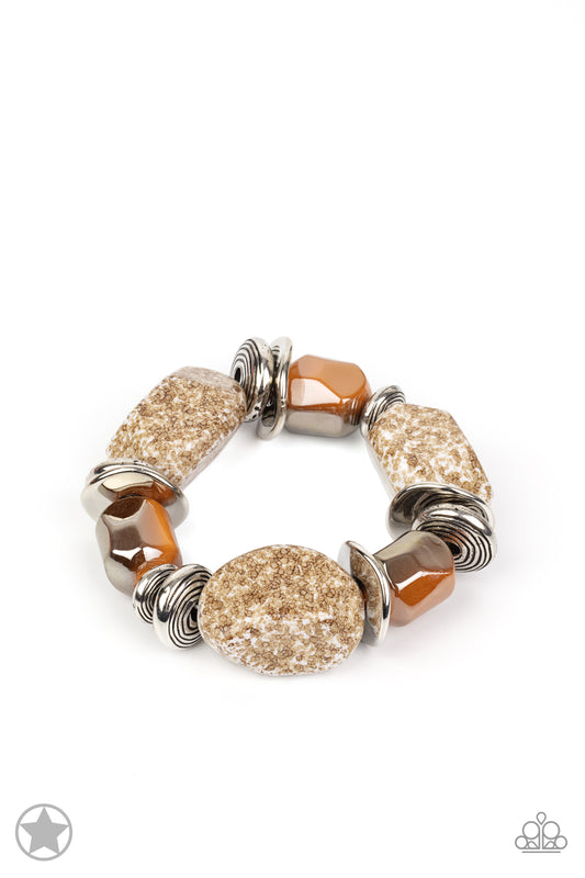 Paparazzi Accessories: Glaze of Glory - Peach Bracelet