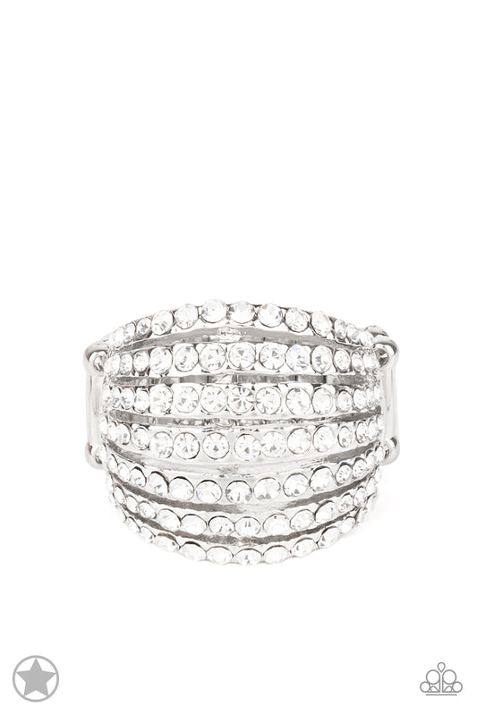 Paparazzi Accessories: Blinding Brilliance - White Rhinestones Ring