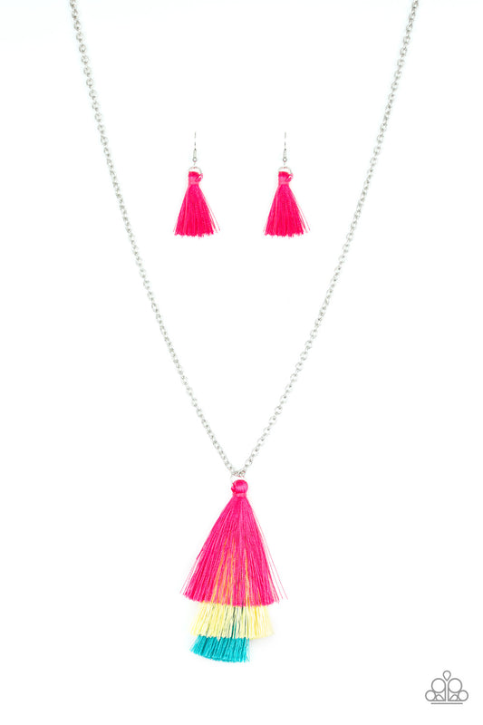 Paparazzi Accessories: Triple The Tassel - Multi Necklace