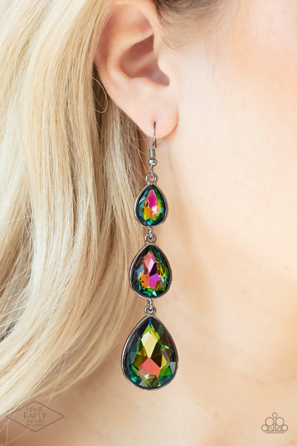 Paparazzi Accessories: Metro Momentum - Multi Oil Spill Earrings