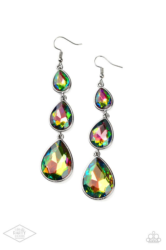 Paparazzi Accessories: Metro Momentum - Multi Oil Spill Earrings