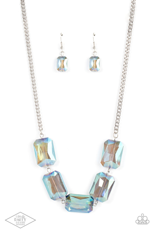 Paparazzi Accessories: Heard It On The HEIR-Waves - Blue Iridescently Necklace