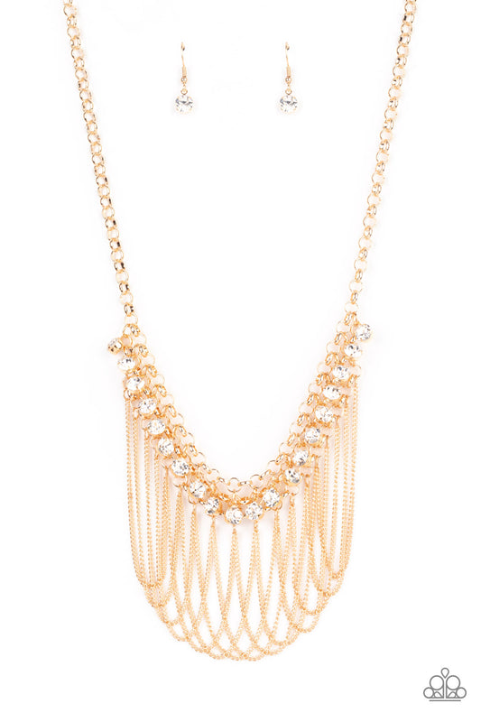 Paparazzi Accessories: Flaunt Your Fringe - Gold Necklace