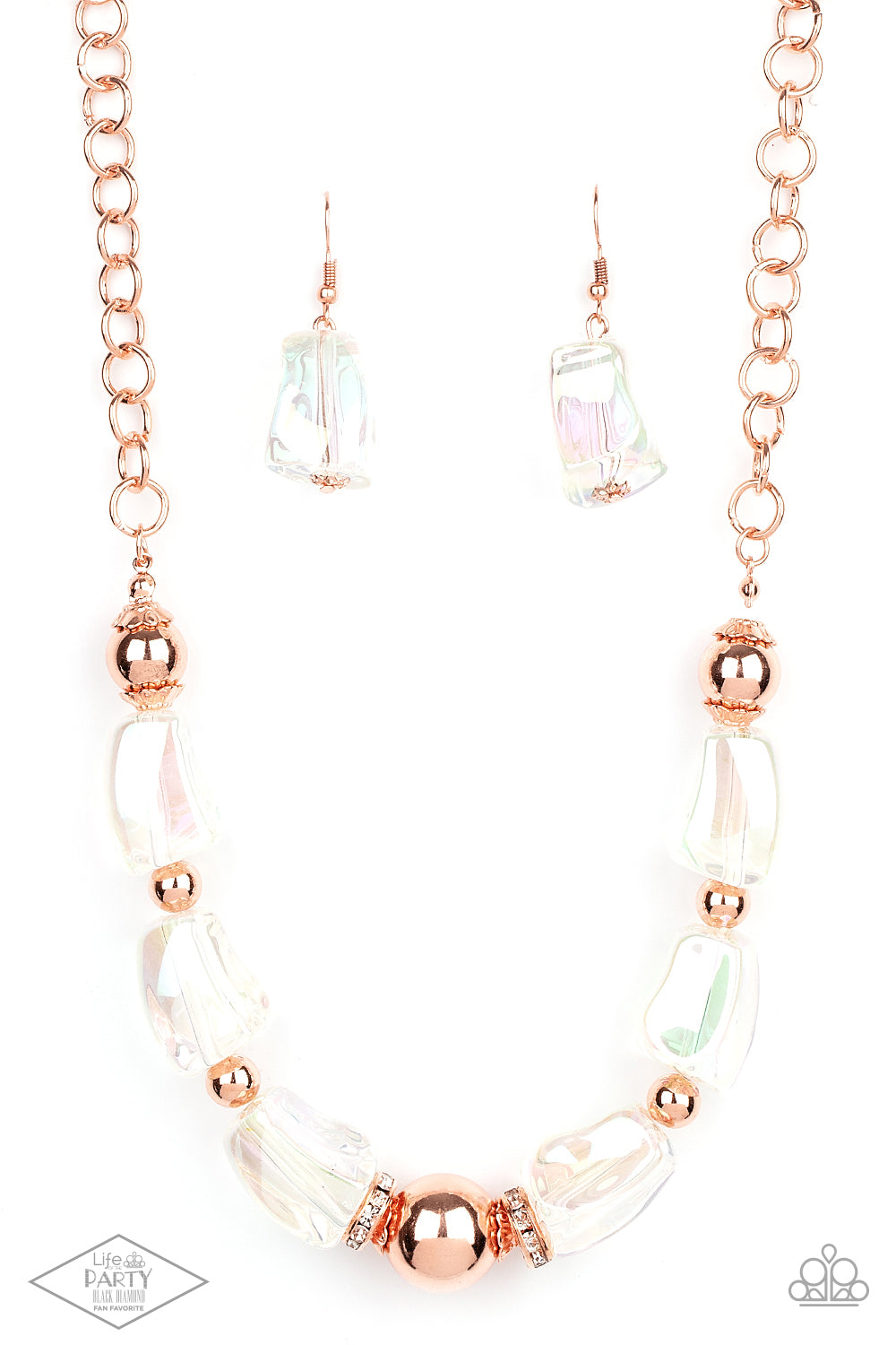 Paparazzi Accessories: Iridescently Ice Queen - Copper Iridescence Necklace