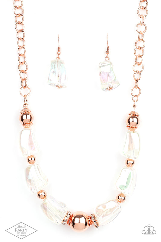 Paparazzi Accessories: Iridescently Ice Queen - Copper Iridescence Necklace