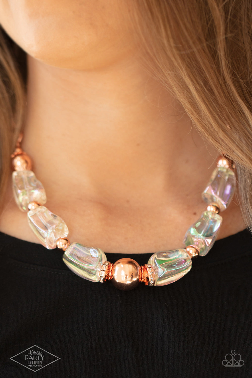 Paparazzi Accessories: Iridescently Ice Queen - Copper Iridescence Necklace