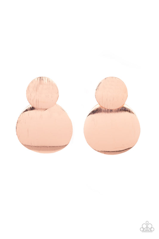 Paparazzi Accessories: Here Today, GONG Tomorrow - Copper Earrings