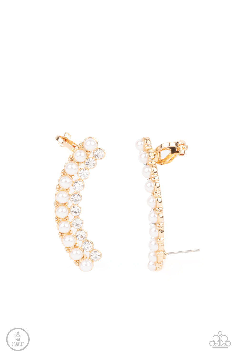 Paparazzi Accessories: Doubled Down On Dazzle - Gold Earrings