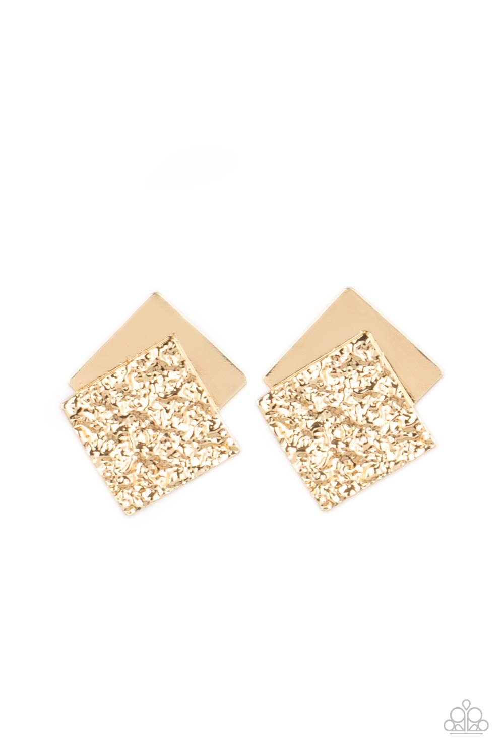 Paparazzi Accessories: Square With Style - Gold Earrings