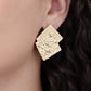 Paparazzi Accessories: Square With Style - Gold Earrings