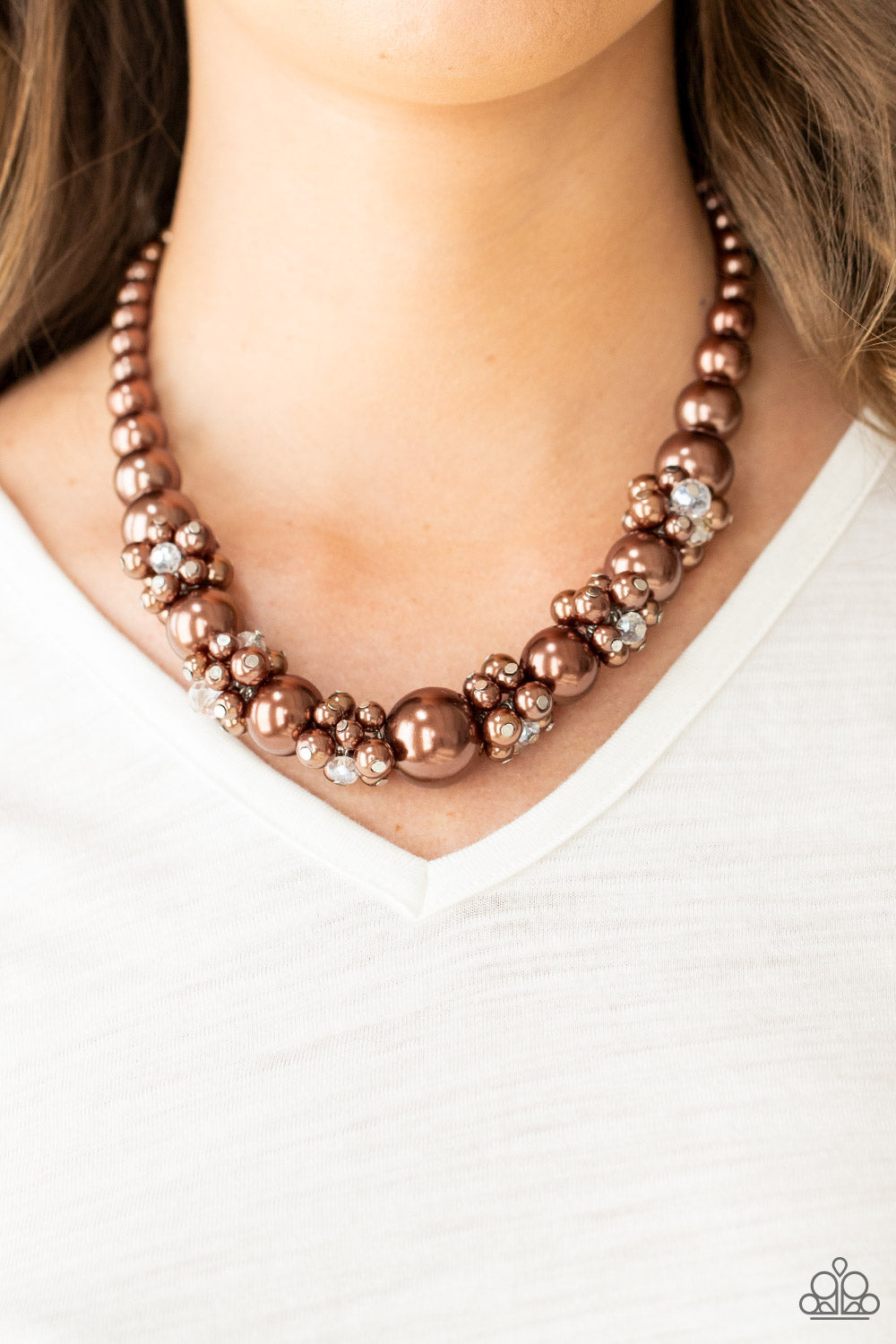 Paparazzi Accessories: All Dolled UPSCALE - Brown Necklace