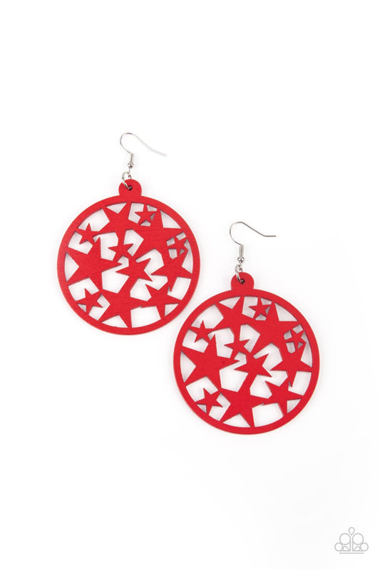 Paparazzi Accessories: Cosmic Paradise - Red Earrings