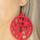 Paparazzi Accessories: Cosmic Paradise - Red Earrings