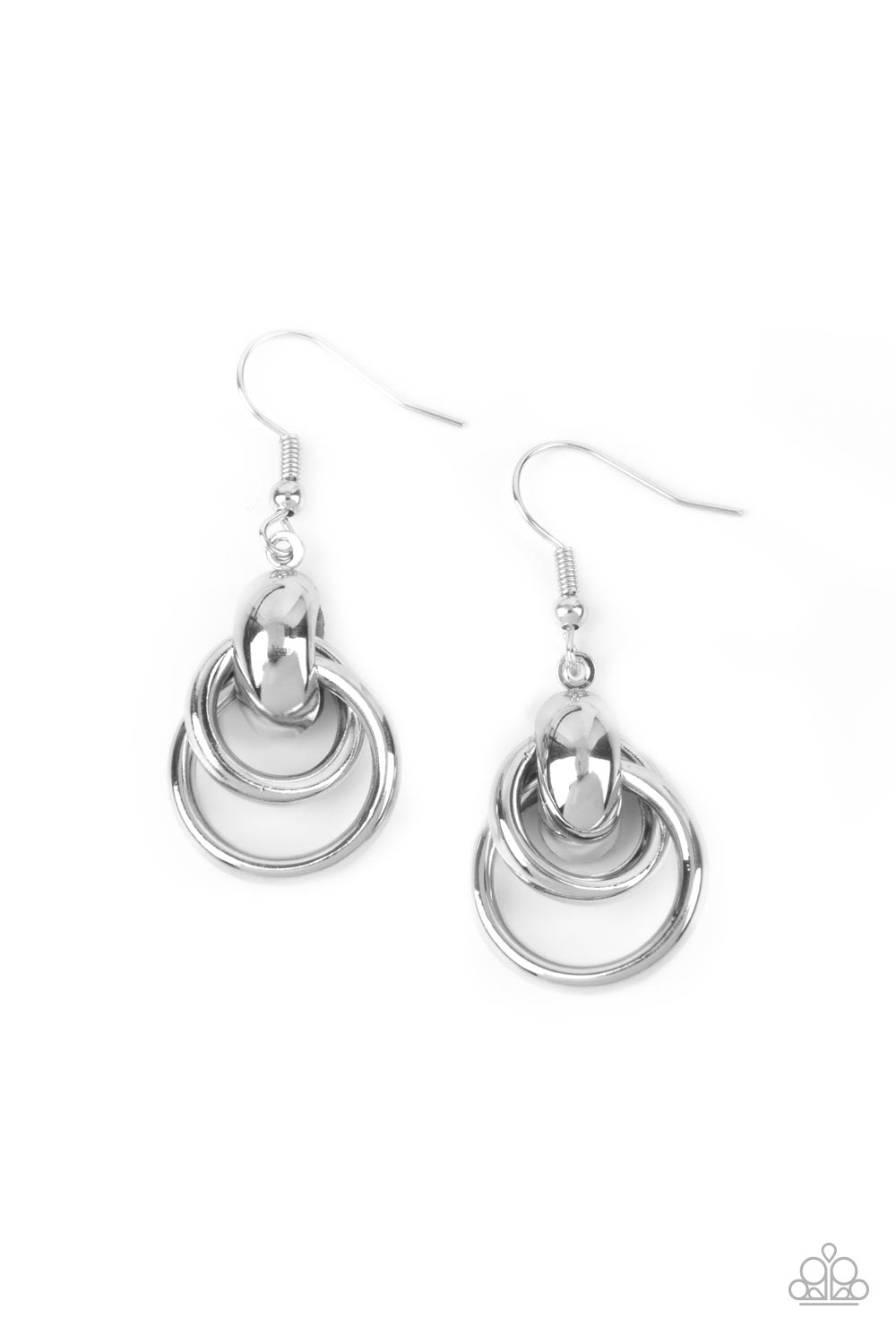 Paparazzi Accessories: Running In Circles - Silver Earrings