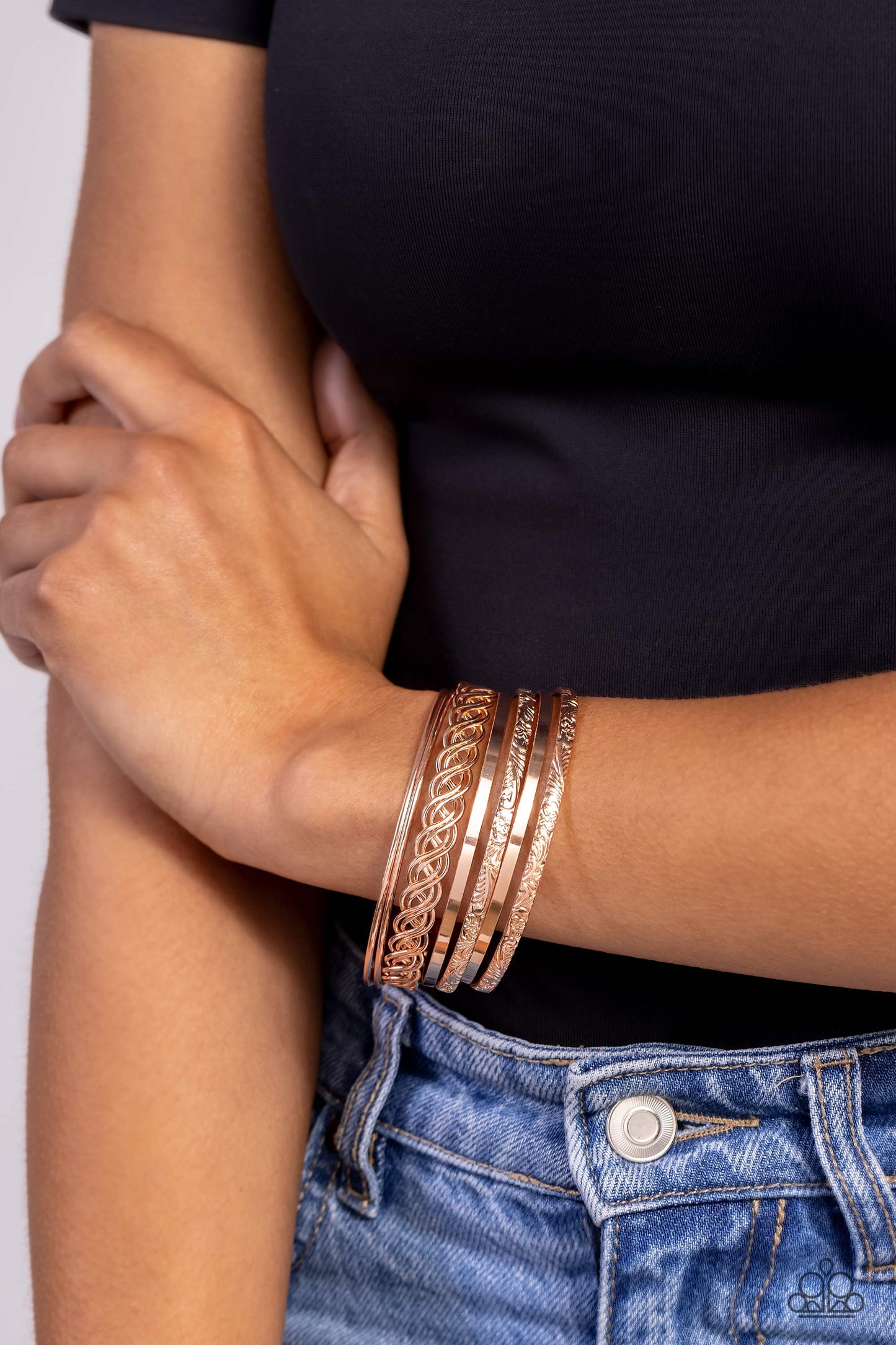 Paparazzi Accessories: Stockpiled Shimmer - Rose Gold Bracelet