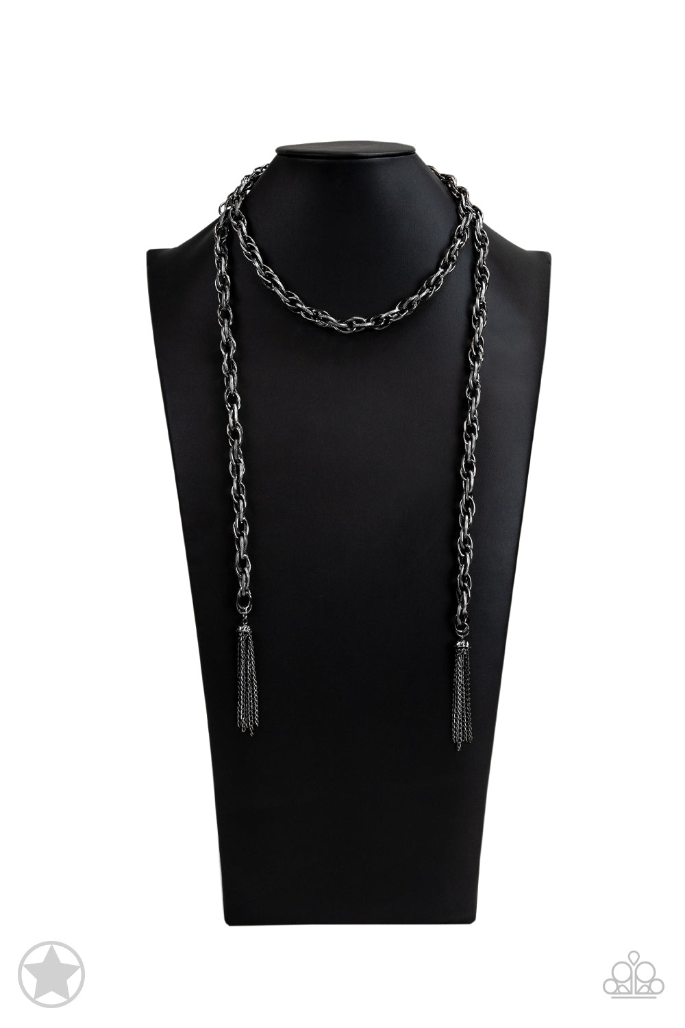 Paparazzi Accessories: SCARFed for Attention - Gunmetal Necklace