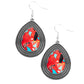 Paparazzi Accessories: Terrazzo Tundra - Red Earrings