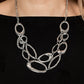 Paparazzi Accessories: Game OVAL - Silver Necklace