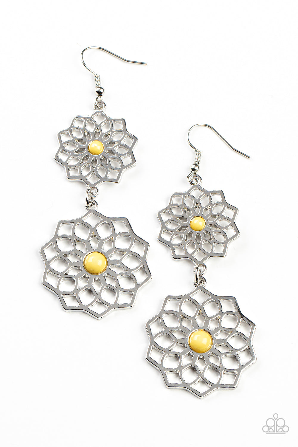 Paparazzi Accessories: Posh Posy - Yellow Earrings