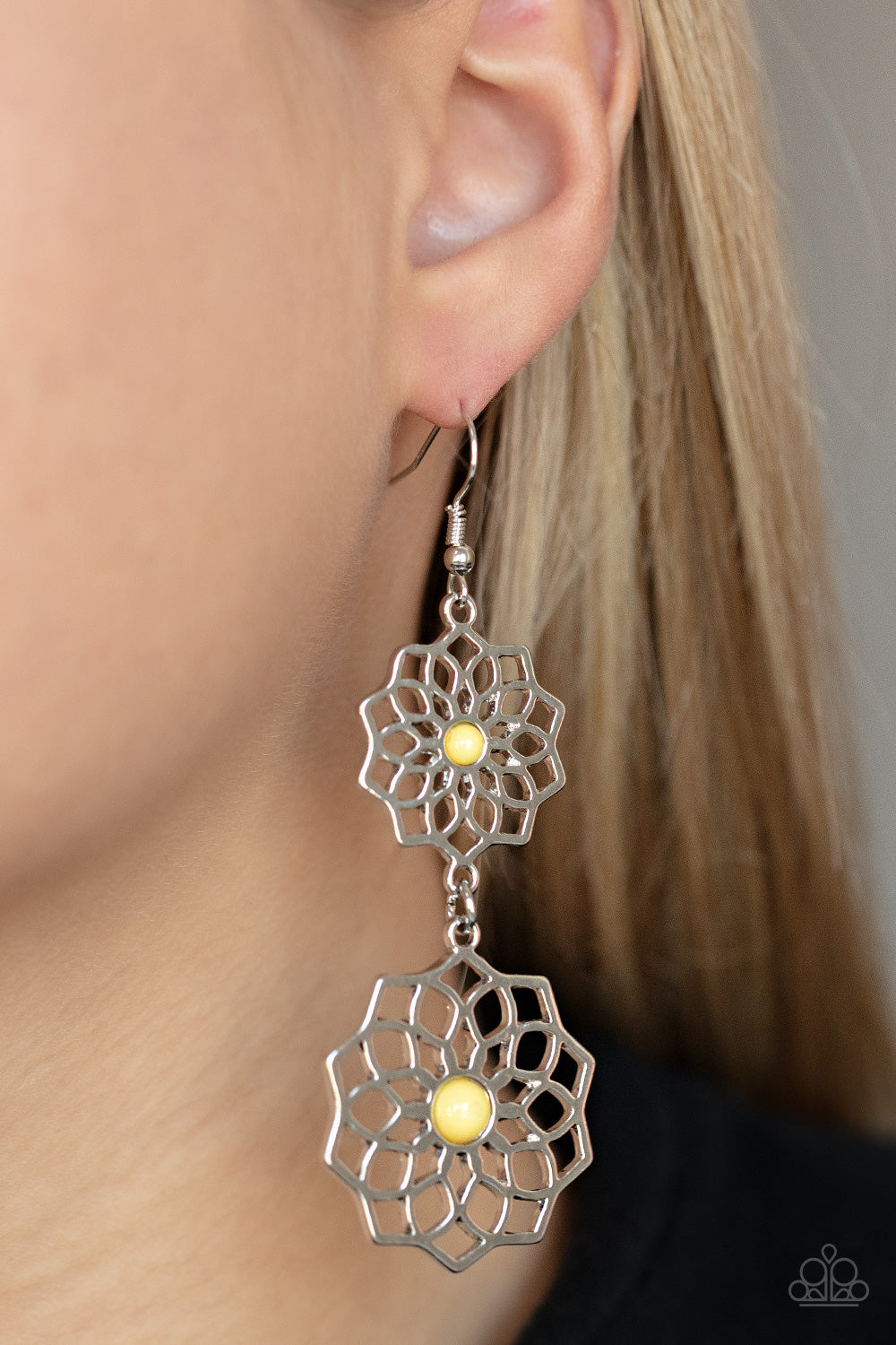 Paparazzi Accessories: Posh Posy - Yellow Earrings