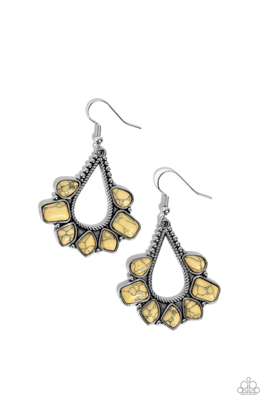 Paparazzi Accessories: Mesa Trek - Yellow Earrings